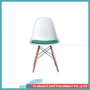 Hotel Dining Room No Armrest with Cushion Eames Wooden Foot Dining Chair