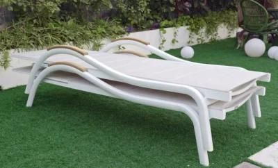 Aluminum Frame Textilene Sling Outdoor Poolside Sunbed Chaise Sun Lounger