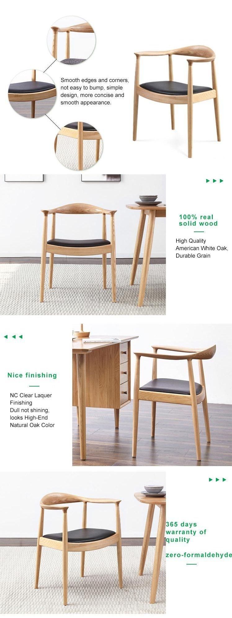 Furniture Modern Furniture Chair Home Furniture Wood Furniture Modern Black Leather Upholstered Wooden Material Hotel Home Furniture Dining Room Chair Armchair