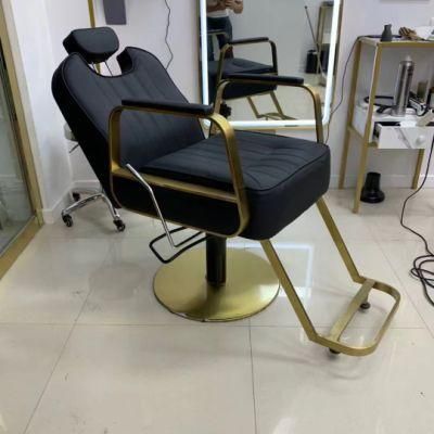 Beauty Style Salon Barber Chair, Modern Reclining Hair Salon Chair, Luxury Barber Chair