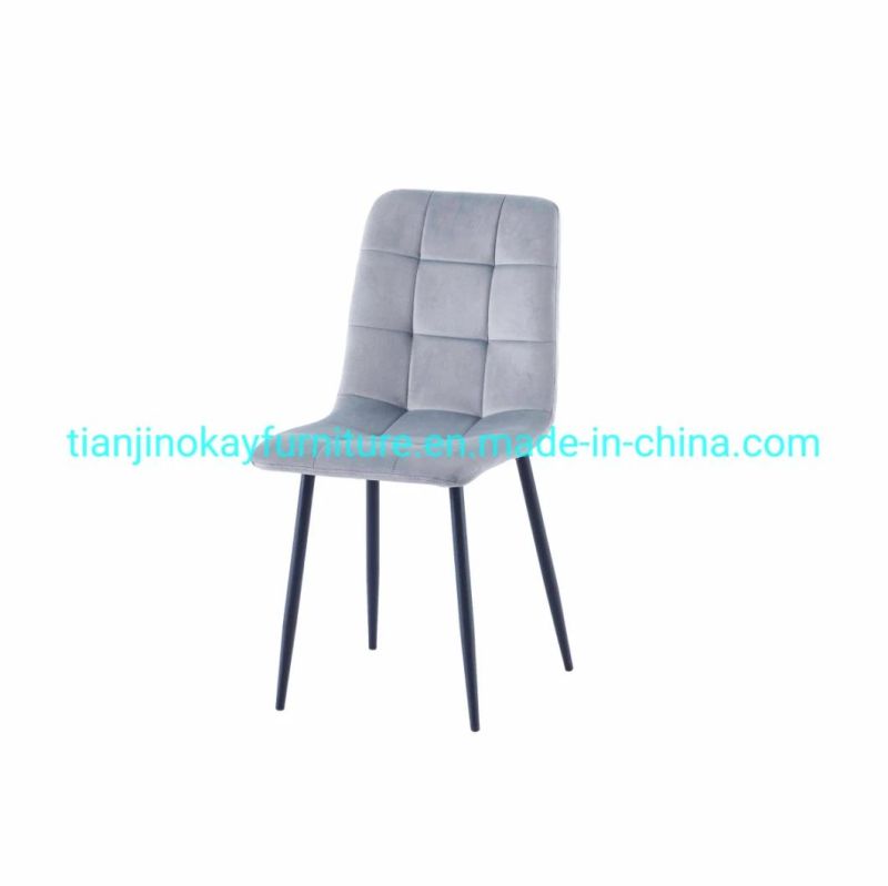 Quality of Velvet Fabric with Matte Black Painting Kd Legs