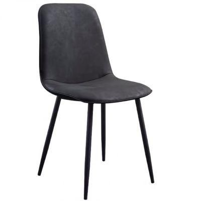 Chair with Steel Leg and Leather for Dining or Office