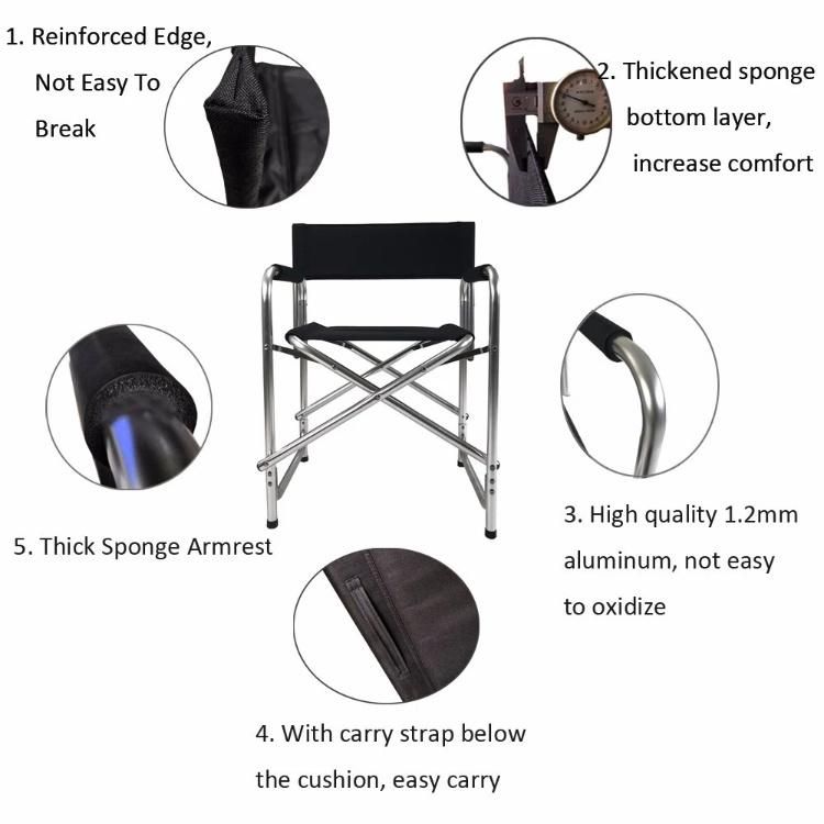 Popular Wholesale Custom Lightweight Durable Lounge Outdoor Travel Beach Fishing Folding Camping Chair with Cup Holder