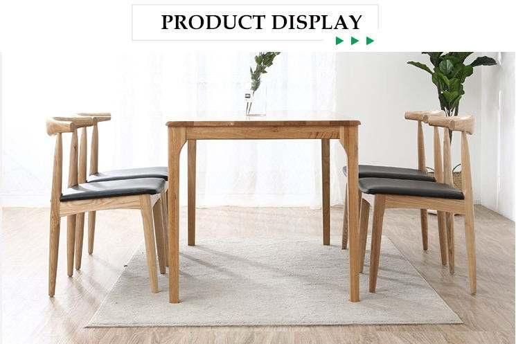 Furniture Modern Furniture Chair Home Furniture Wooden Furniture Low MOQ Style Leather Minimalist Design Solid Wooden Seat Armless Elbow Dining Room Chair