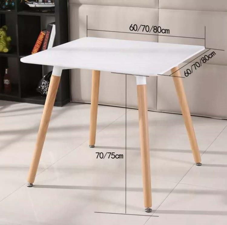 Wholesale Modern Nordic Dining Table Set Design Square Wood Dining Table for 6 People