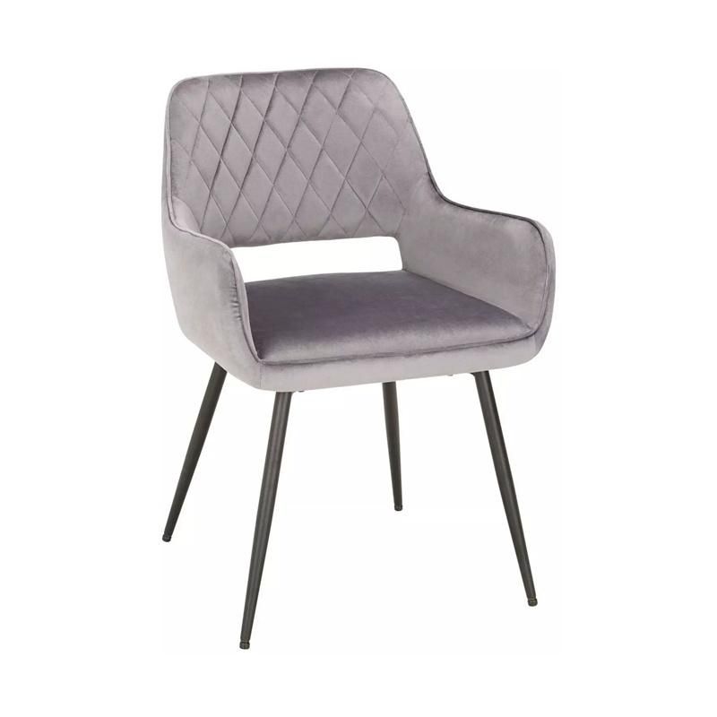 Wholesale Designer Nordic Home Indoor Comfortable Pink Velvet Fabric Dining Chair