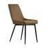 Home Furniture Upholstered Seat Velvet Dining Chair with Black Metal Legs