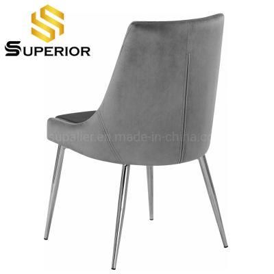 European Style Hot Stainless Steel Velvet Dinner Chair for Sale