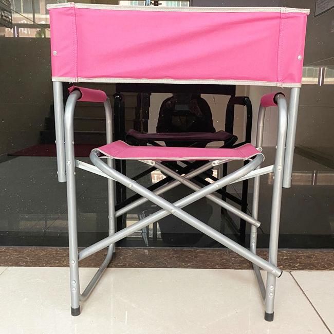 Pink Aluminum Folding Director Chair