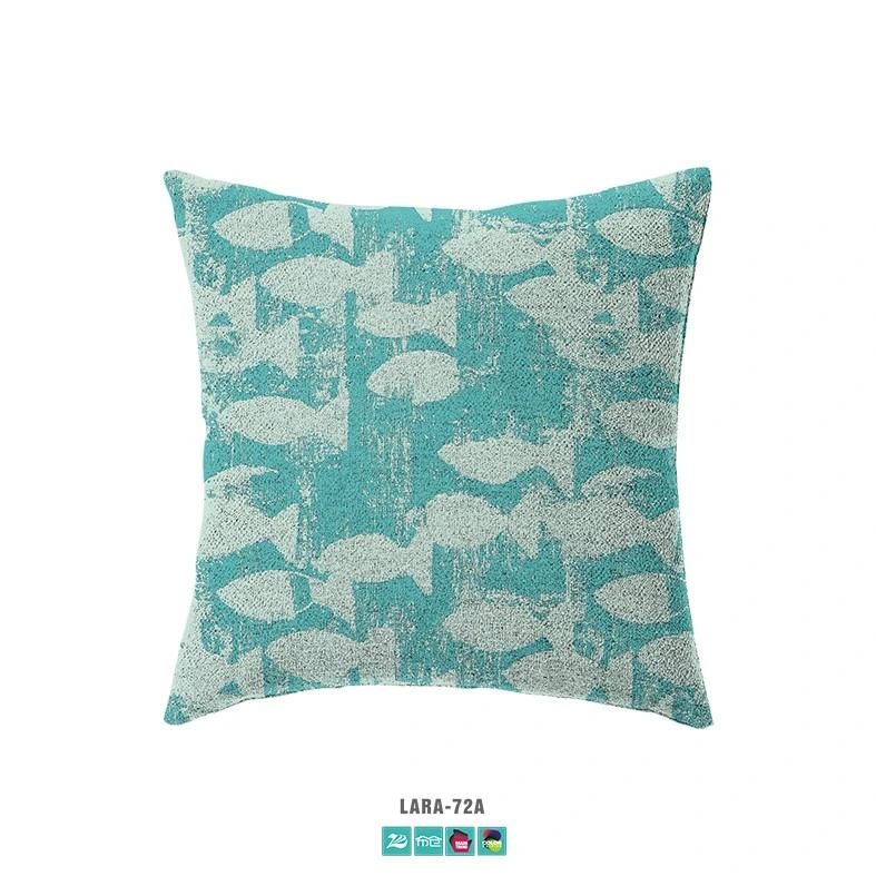 Hotel Bedding Abstract Fish Pattern Sofa Fabric Upholstered Cushion Amortiguar