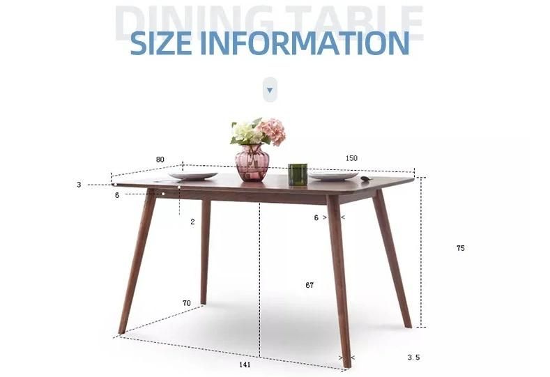 Furniture Modern Furniture Table Home Furniture Wooden Furniture Scandinavian Kitchen Set Room Furniture Chairs and Solid Oak Wood Slab Style Dining Table