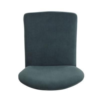 Luxury Dining Room Furniture Modern Restaurant Fabric Grey Velvet Dining Chairs