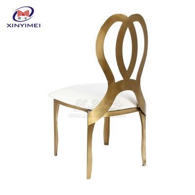 Gold Metal Frame Stainless Steel Chair Wedding Used Banquet Chairs for Sale