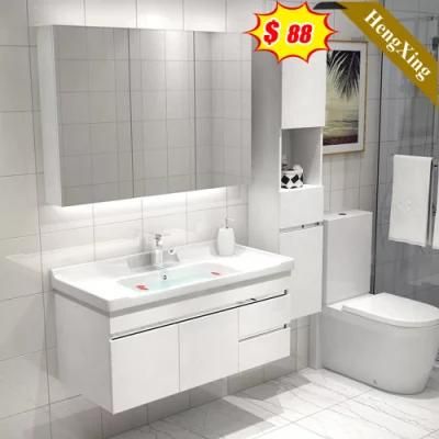 Contemporary Bathroom Furniture Basin Wallmounted White Storage Bathroom Vanity Cabinet with Mirror (UL-9NE0150)