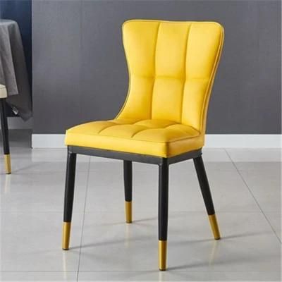 Nordic Restaurant Stool Back Leisure Light Luxury Modern Style Simple Upholstered Leather Cafe Home Dining Chair