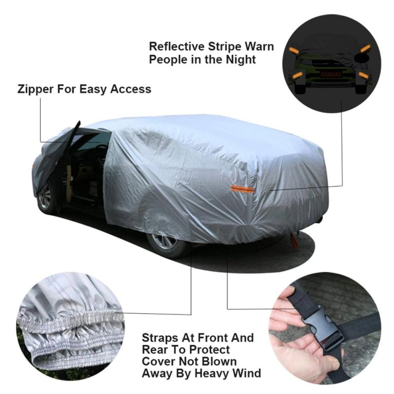 Two Layers Car Cover in PEVA Fabric with Fleece Waterproof All Weather