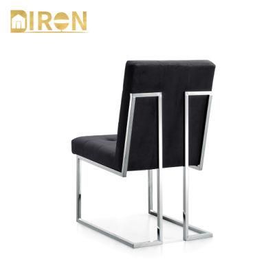 Factory Supply High Quality Stainless Steel Frame Velvet Dining Chair