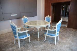 Modern Luxury Dining Room Fabric Wooden Dining Chair