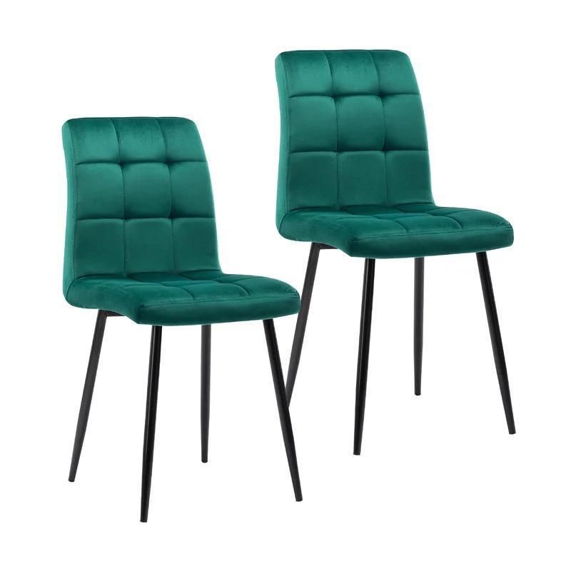 High Quality Dining Room Coffee Shop Modern Metal Leg Soft Velvet Chair