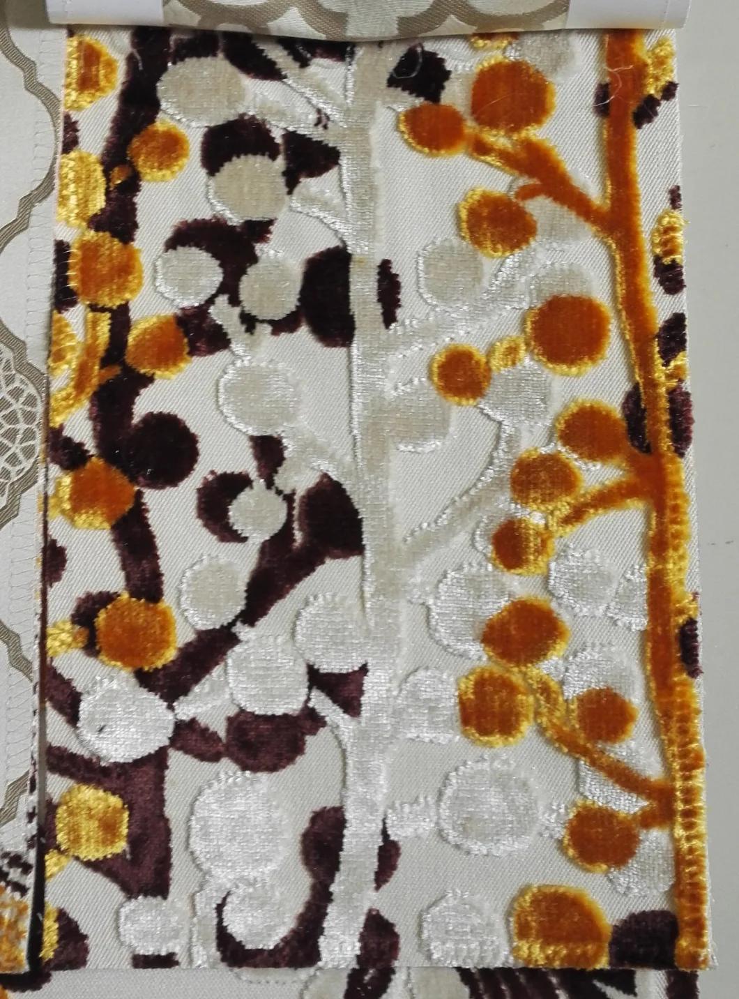Textile Polyester Cotton Cut Velvet Upholstery Pillow Fabric