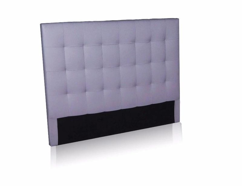 King Queen Size Hotel Bed Fabric Upholstered Headboard with Stainless Steel Side