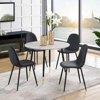 High-Quality Modern Luxury Furniture Water Proof Leather Non Slip Outdoor Upholstered Dining Room Side Chair