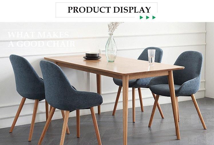 Furniture Modern Furniture Chair Home Furniture Wood Furniture Cheap Northern Europe Style Reach Standard Fabric Solid Wood Leg Solo Dining Room Arm Chair Set