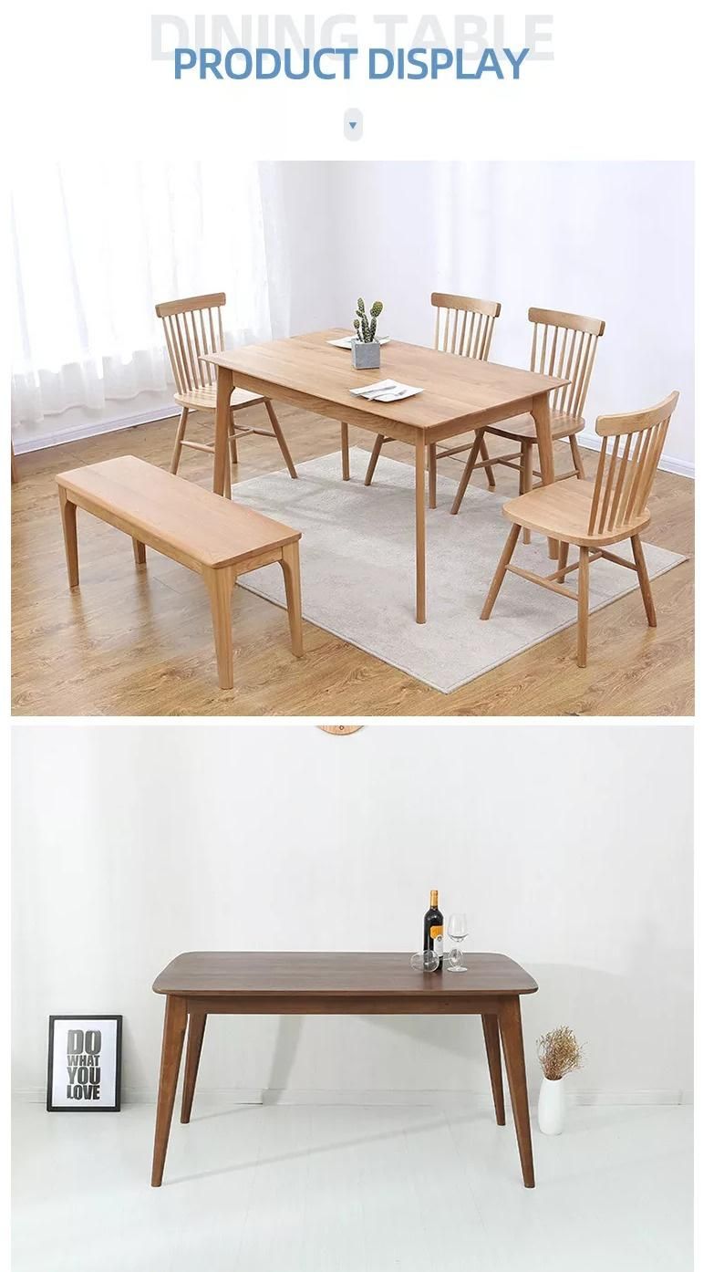 Furniture Modern Furniture Table Home Furniture Wooden Furniture Manufacturer Latest Dining Room Set Minimalist Modern 4-6 Seater Wooden Dining Table