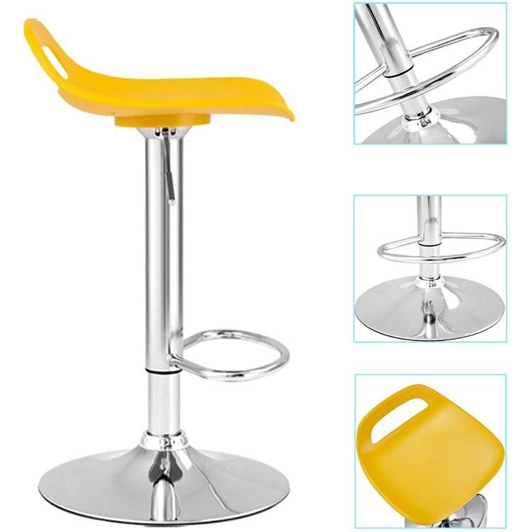 Modern Metal Leg PP Seat Adjustable Height Office Chair Bedroom Bar Furniture Bar Swivel Chair