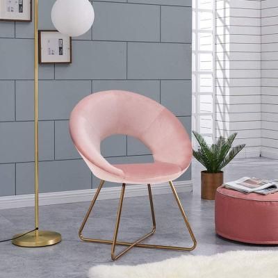 New Arrivals Cheap Price Wholesale French Fabric Fashionable Pink Dining Chair
