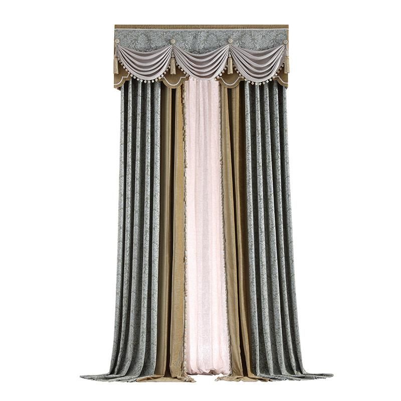 Customized Fabric Hotel Window Velvet Luxury European Living Room Bedroom Blackout Curtain for Hotel Villa Apartment Furniture