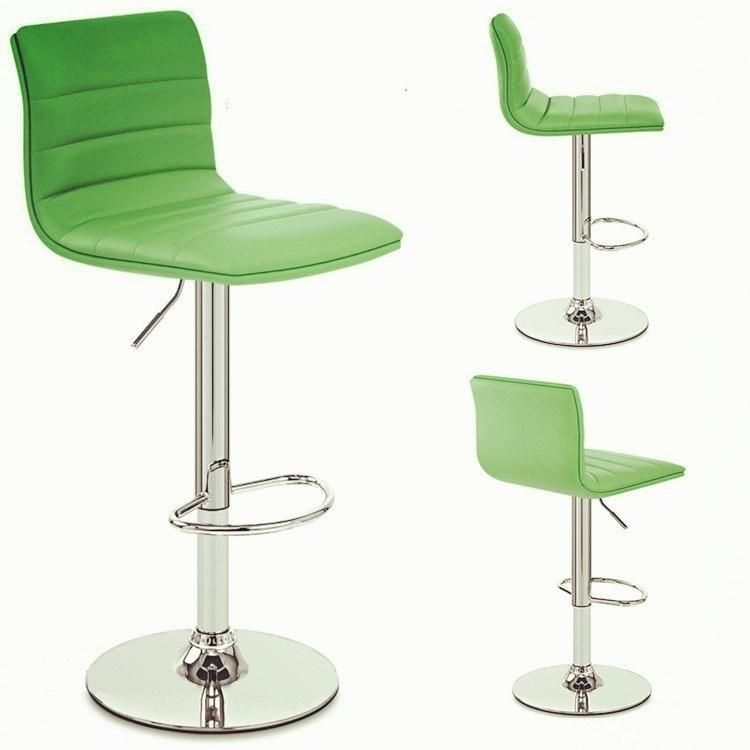 Ready to Ship Faux Leather Swivel Bar Stool Chair Kitch Dining Room Bar Chair Upholstered with Metal Leg