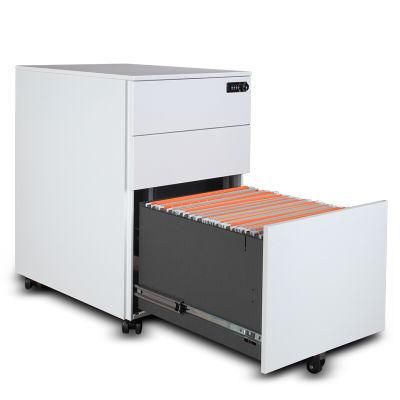 Full Color Office Documents Sale File Movable Metal Pedestal 3 Drawer Stainless Steel Mobile Filing Cabinet