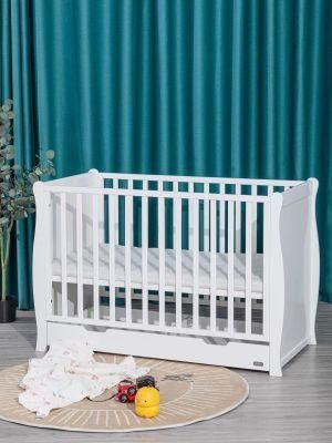 Design Wooden Baby Bed Attached to Parents Bed for Sale