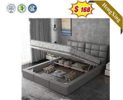 Italian Luxury Style King Size Bedroom Furniture Storage Bed Set