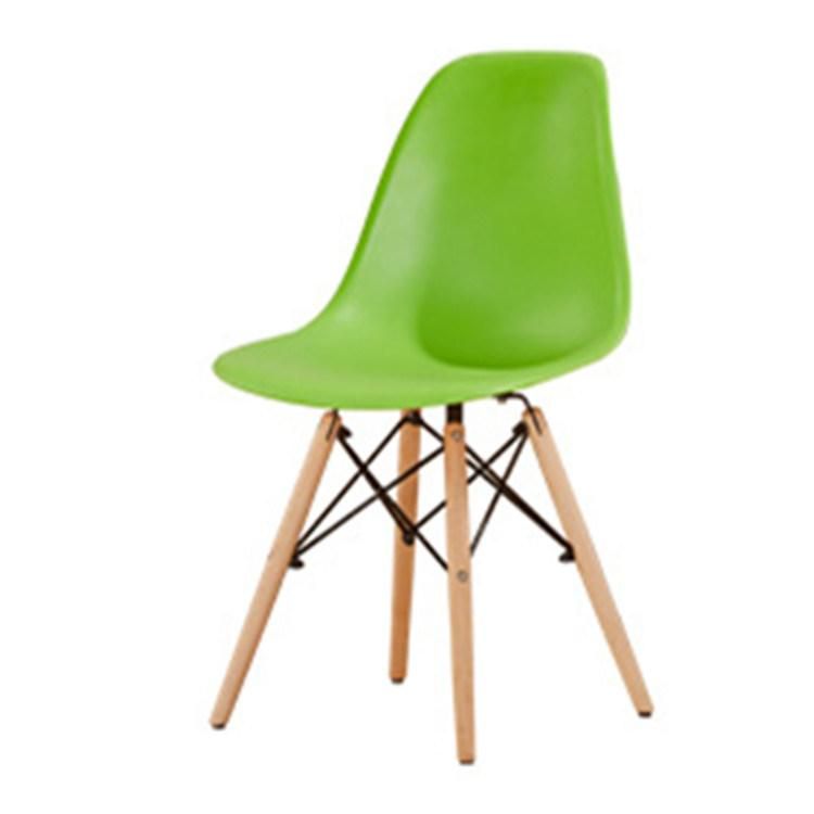 Fast Shipment Wholesale Hot Selling Wooden Leg Modern Nordic Plastic Eames Dining Chair