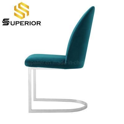 Factory Selling Modern American Fabric Dining Room Chair with Metal Leg
