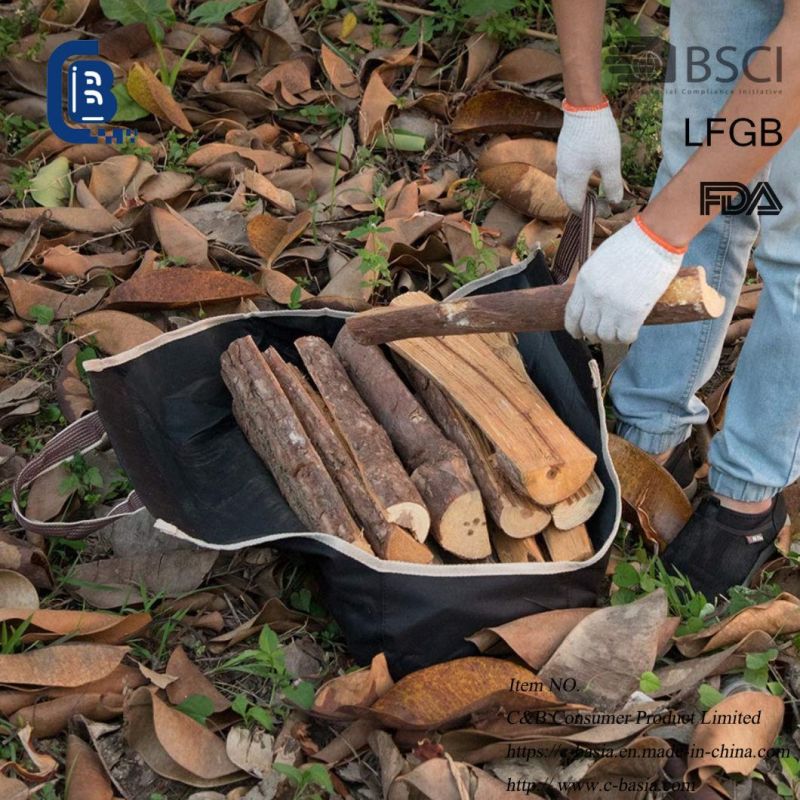 Waterproof Durable Firewood Tote Bag for Outdoor Camping, Large Capacity for Fireplace Wood Rack, Fire Pit Tools, Size Customized