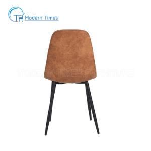 Modern Minimalist Nordic Style, a Variety of Colors Available, Velvet Seat, Black Lacquered Leg Dining Chair, Outdoor Dining Chair