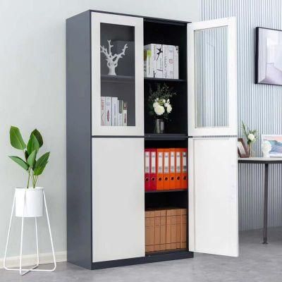 Modern Design Tall Filling Cabinet with 2 Drawers 4 Door Filling Cabinet Metal Archivador