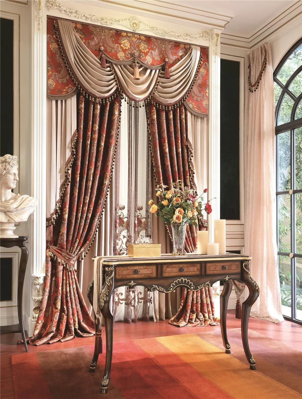 Wholesale Custom Fashionable European Luxury Blackout Velvet Fabric Valance Curtain for The Living Room