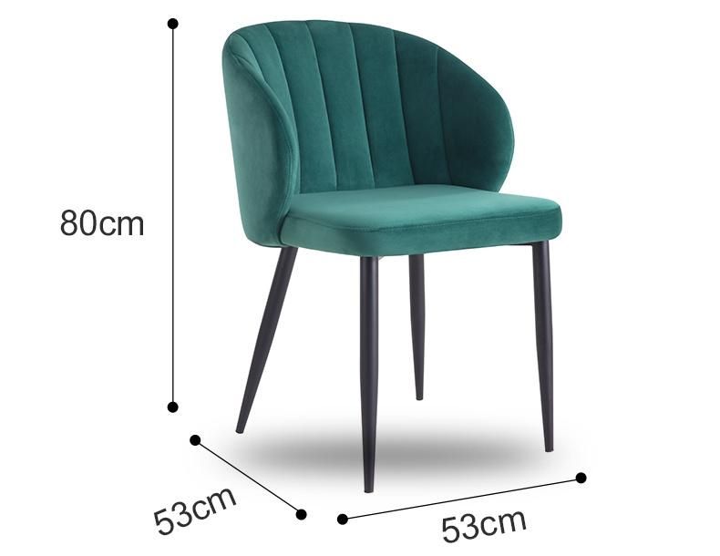 Popular Home Furniture Nordic Restaurant Chair Wedding Banquet Chair Dining Furniture Hotel Furniture Chair Modern Fabric Velvet Dining Chairs Made in China