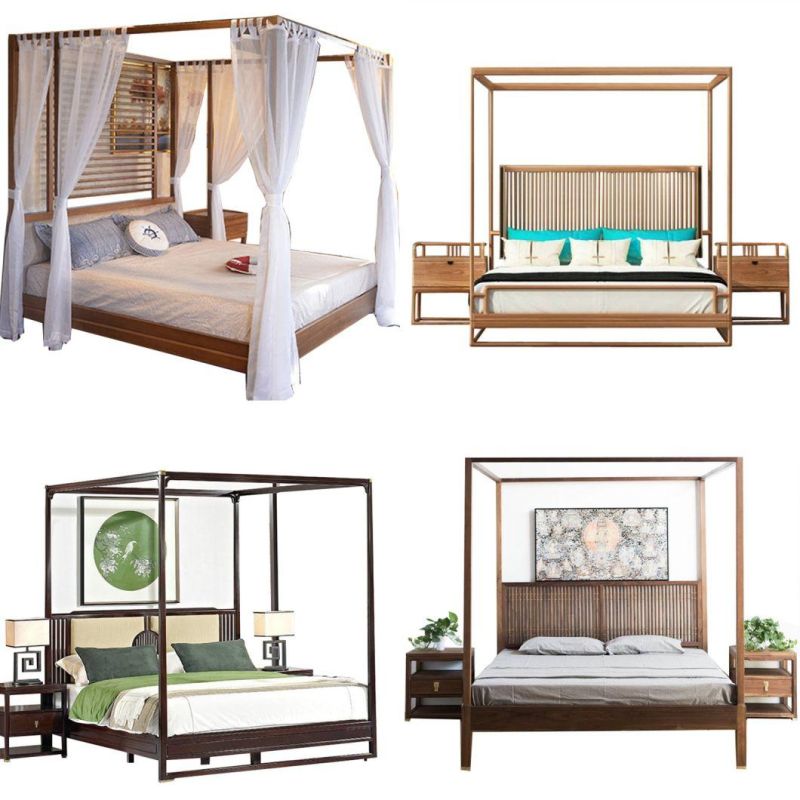 Antique Furniture Classic Home Hotel Bedroom Furniture Romantic Canopy Bed