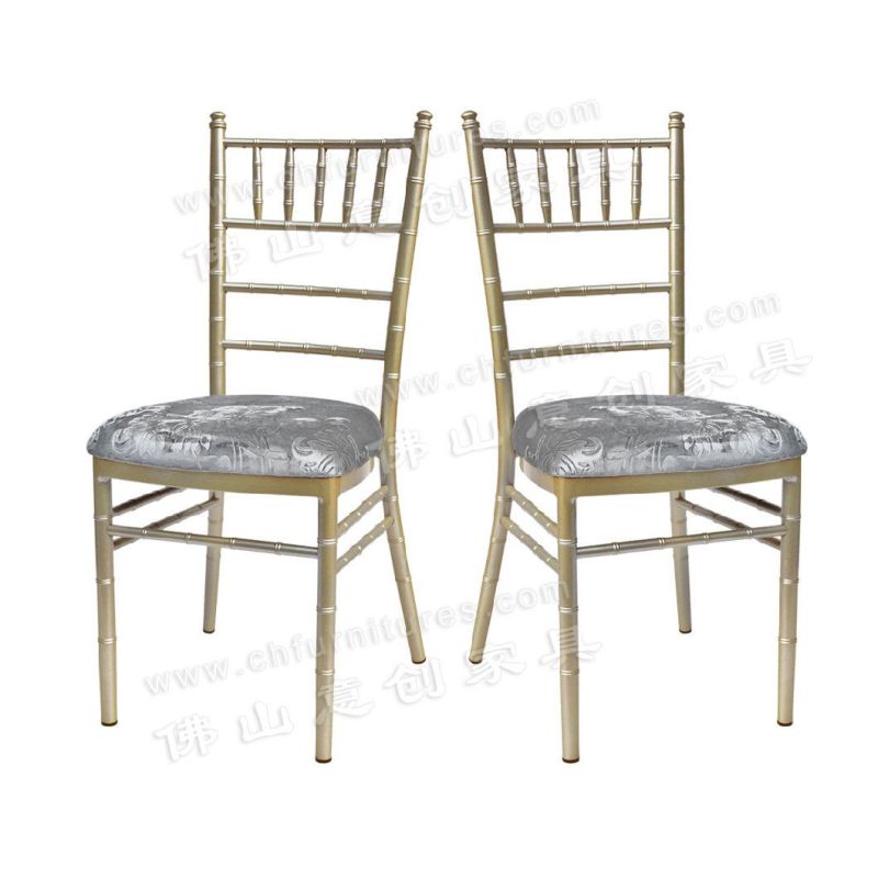 Modern Outdoor Hotel Banquet Wedding Lawn Aluminum Bamboo Chair