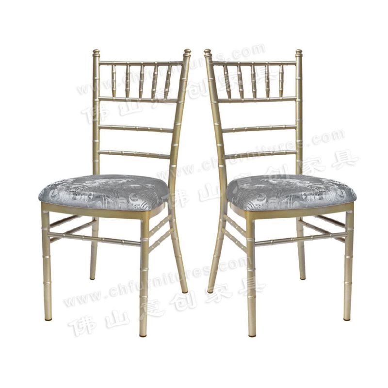 Modern Outdoor Hotel Banquet Wedding Lawn Aluminum Bamboo Chair