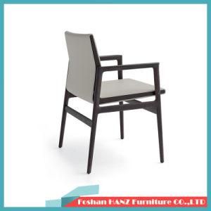 Coffee Shop Restaurant with Armrest Solid Wood Dining Chair