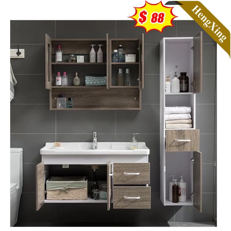 Modern Glass Basin Bathroom Vanity Cabinet with LED Mirror with Real Good Price