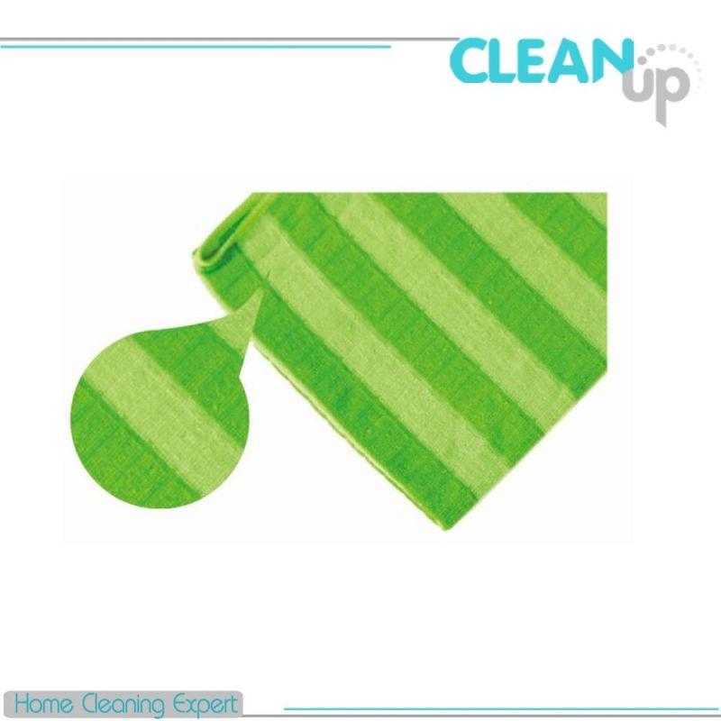 High Absorbent Microfiber Cloth with Stripe for Kitchen /Car /Furniture