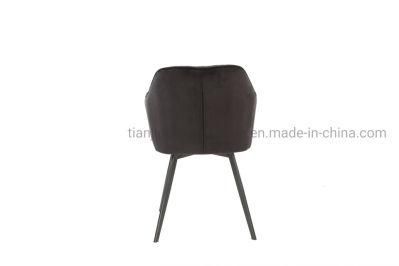 Wholesale Italian Velvet Blue Metal Dining Chair for Restaurant Hotel