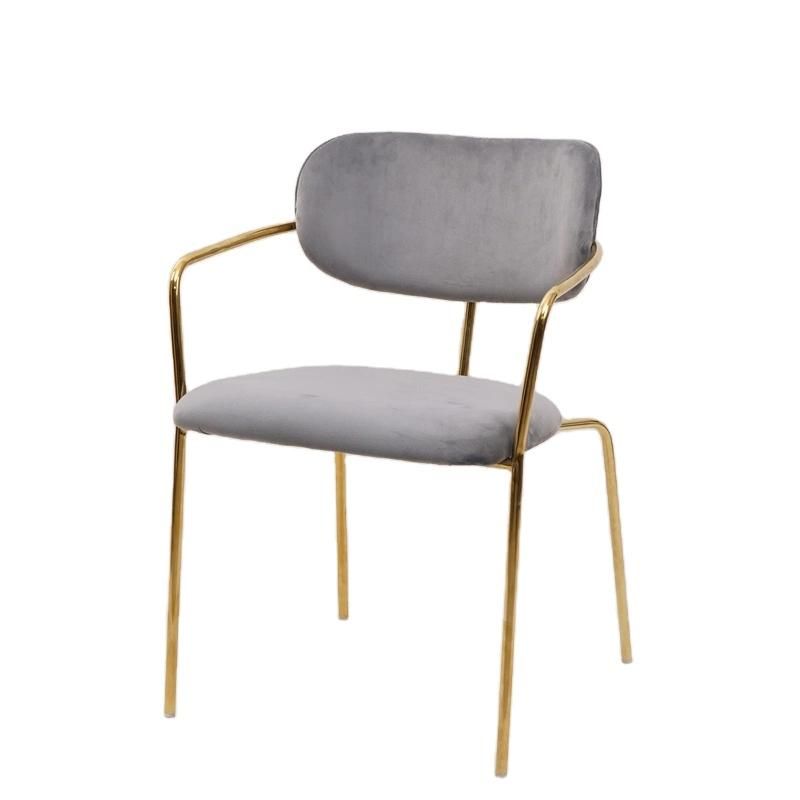 High Quality Minimalist Fabric Cafe Designs Modern Restaurant Luxury Velvet Dining Chair